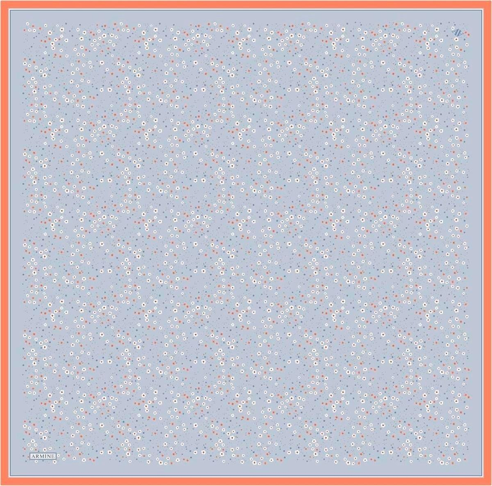 Armine İpek Eşarp Nostalji - 8900-21 Açık Mavi Twill