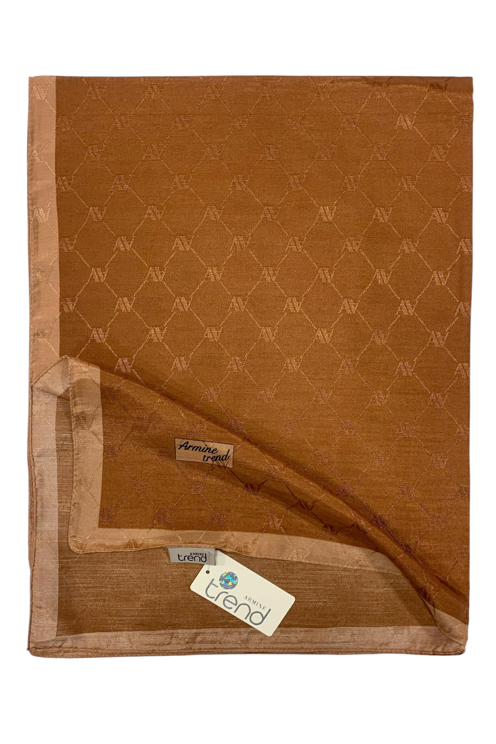 Armine Trend Monogram Şal - 2 - Kiremit 132