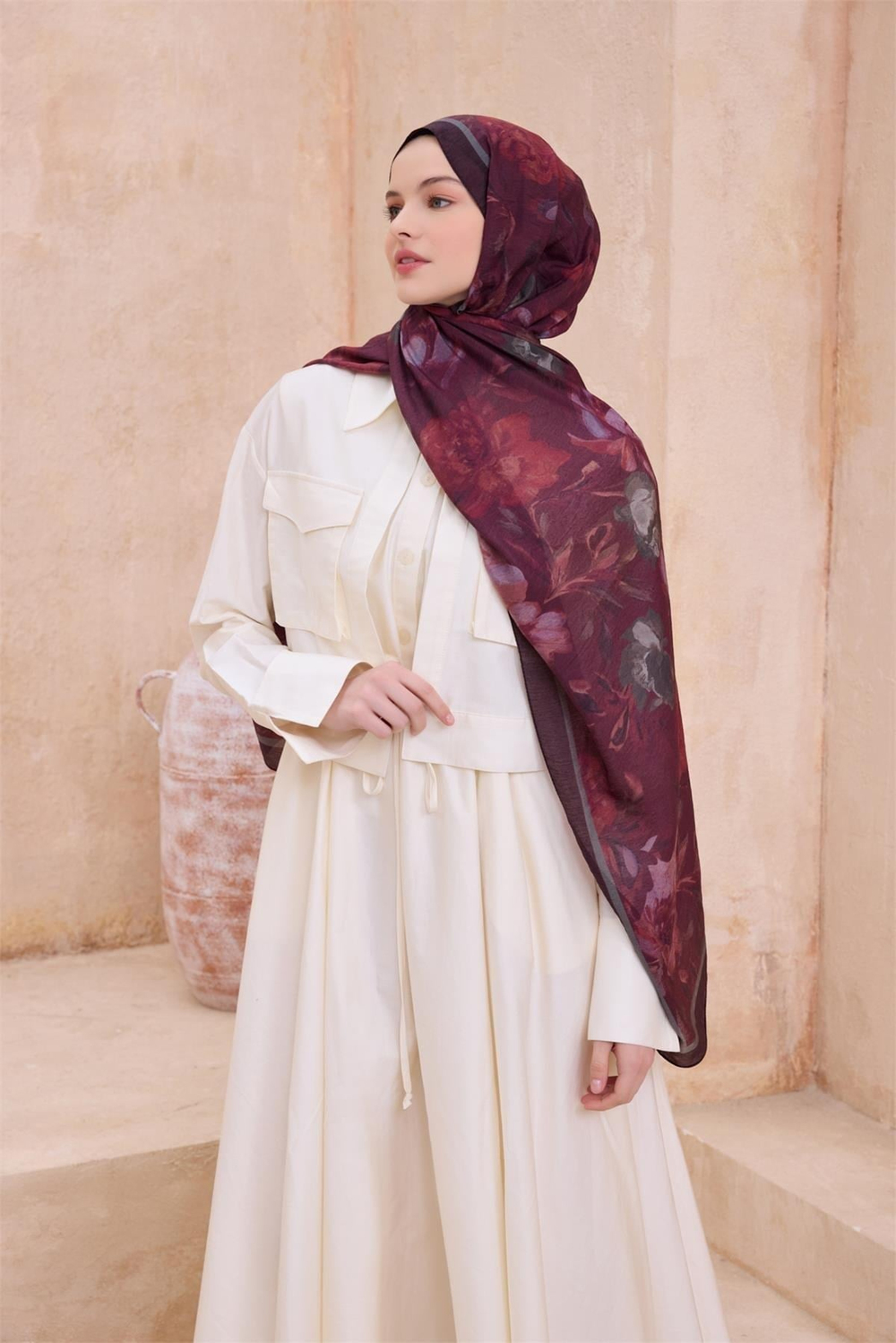 Belli Fresh Sanda Şal - 1362-15 Bordo