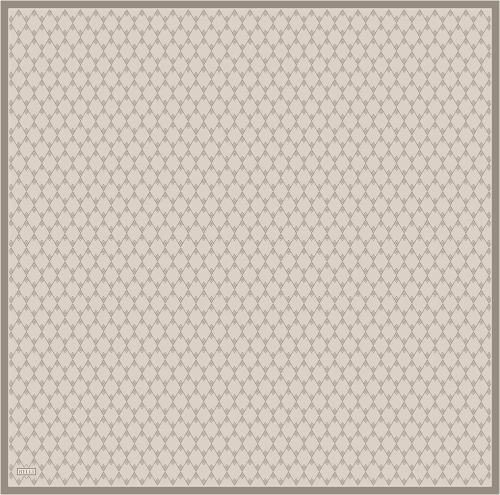 Belli Twill İpek Eşarp - 4031-31 Bej