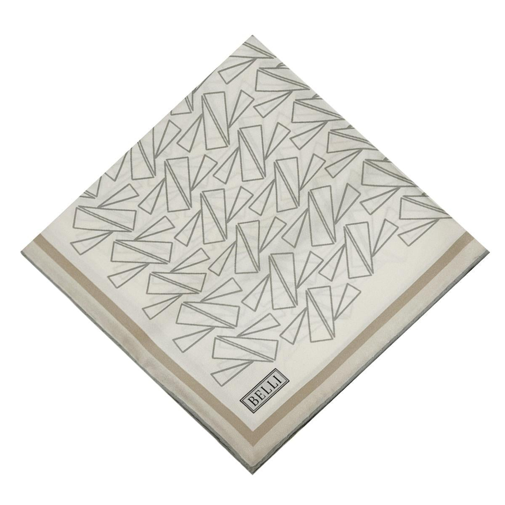 Belli Twill İpek Eşarp - 4060-86 Ekru