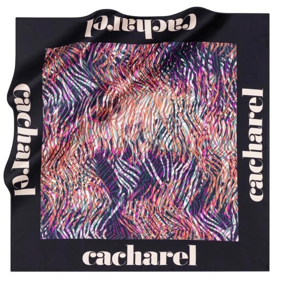 Cacharel İpek Eşarp Twill - 8628313-921 Lacivert Mor