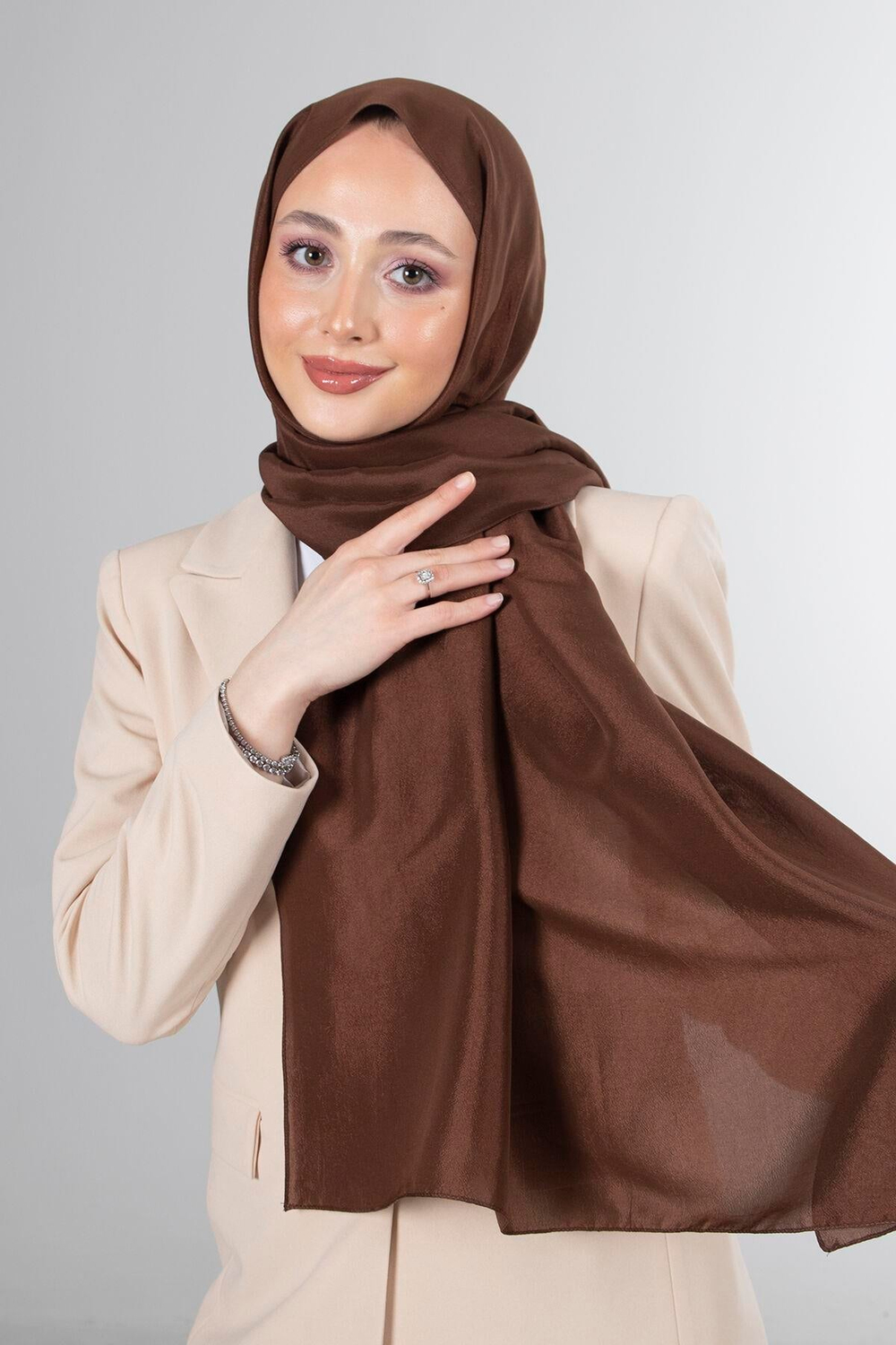 Harem Scarf Brisa Vual Şal - Acı Kahve