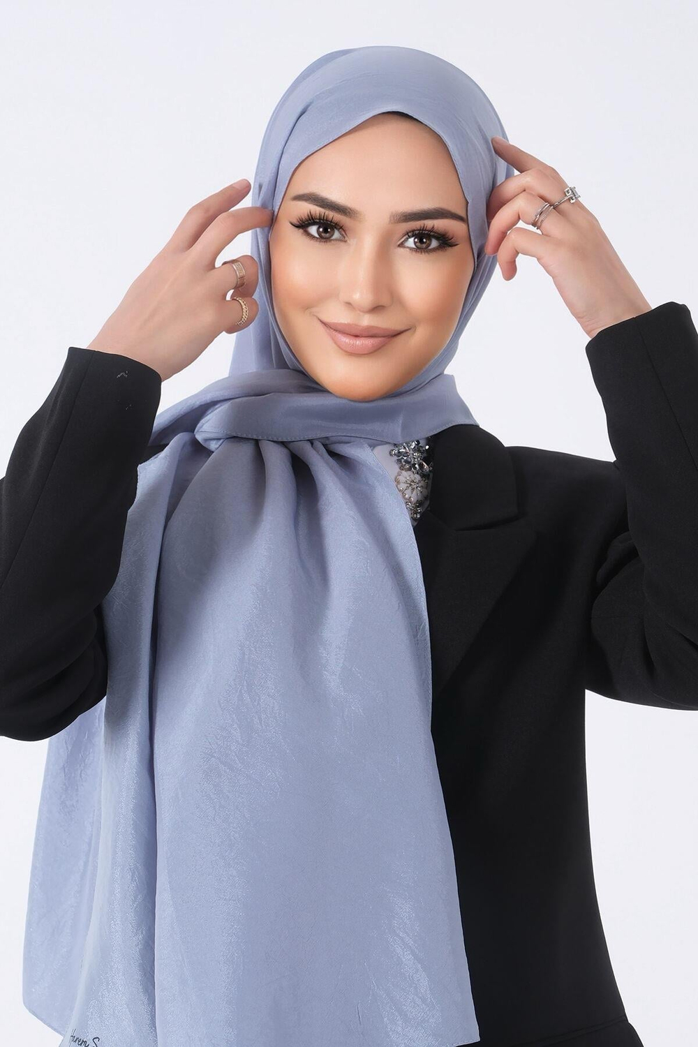 Harem Scarf Brisa Vual Şal - Kot Mavi