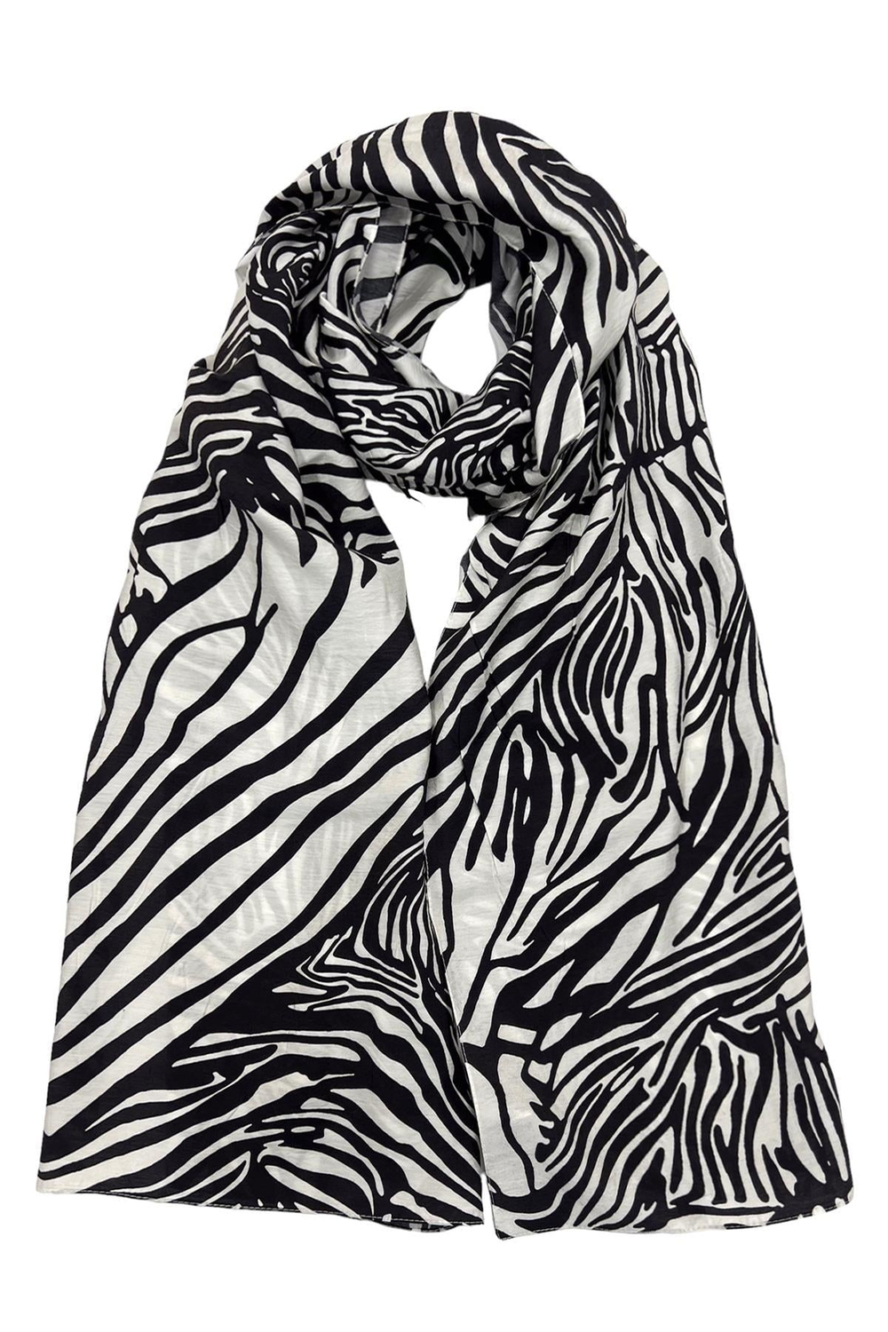 Harem Scarf Modal Şal - Zebra Model - Siyah