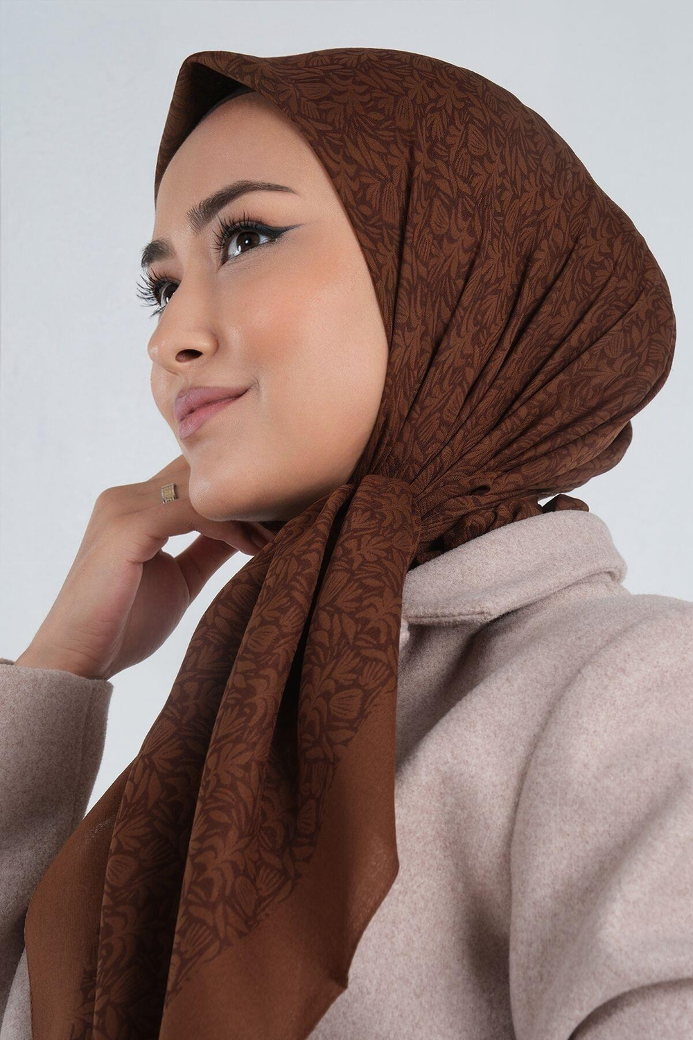 Harem Scarf Viskon Eşarp - Bade - Çikolata