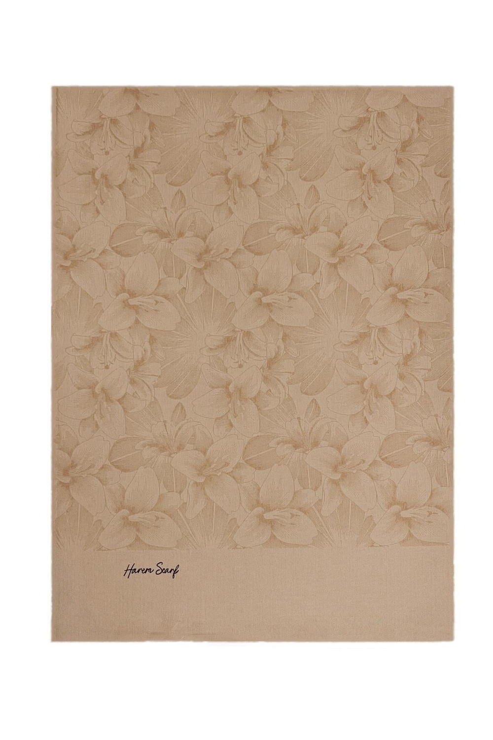 Harem Scarf Viskon Şal - Gold Derin - Mocha Mousse