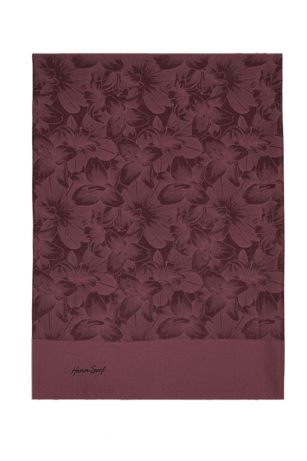 Harem Scarf Viskon Şal - Gold Derin - Vişne