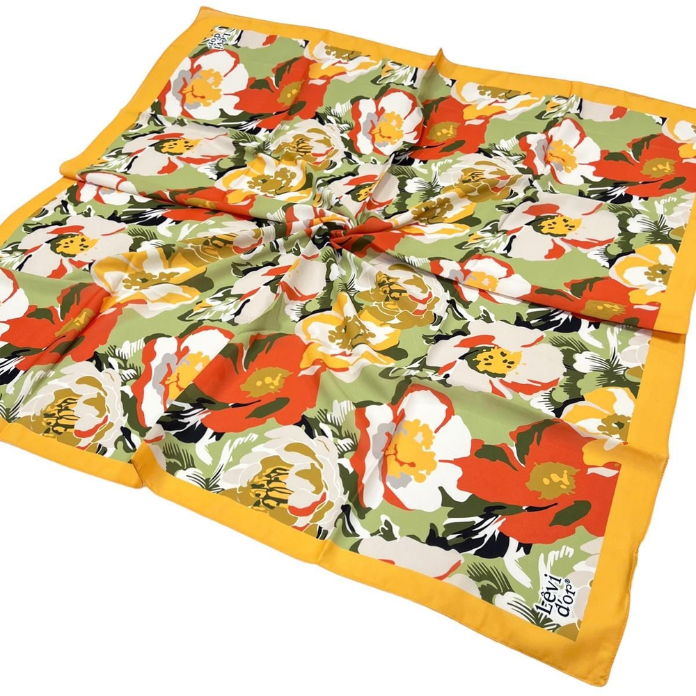 Levidor Desenli Violet Eşarp - 16200 - Sarı