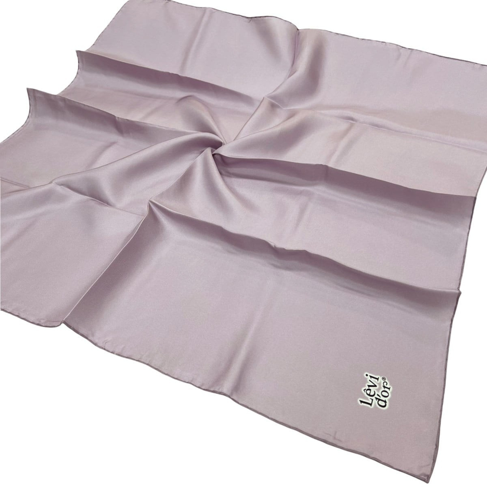 Levidor Düz Twill İpek Eşarp - Açık Lila