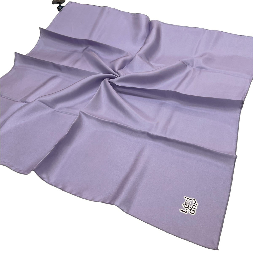 Levidor Düz Twill İpek Eşarp - Lila