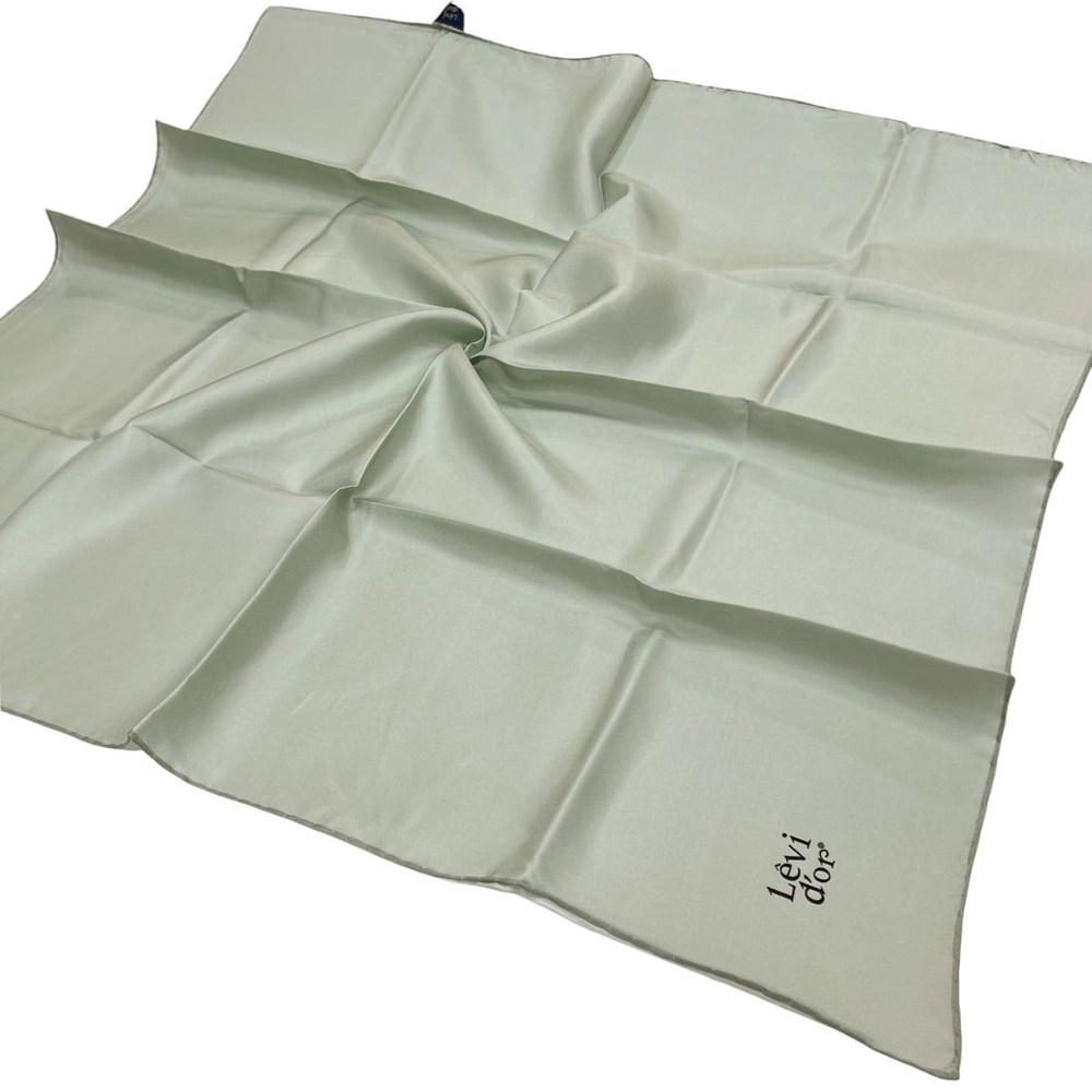 Levidor Düz Twill İpek Eşarp - Mint