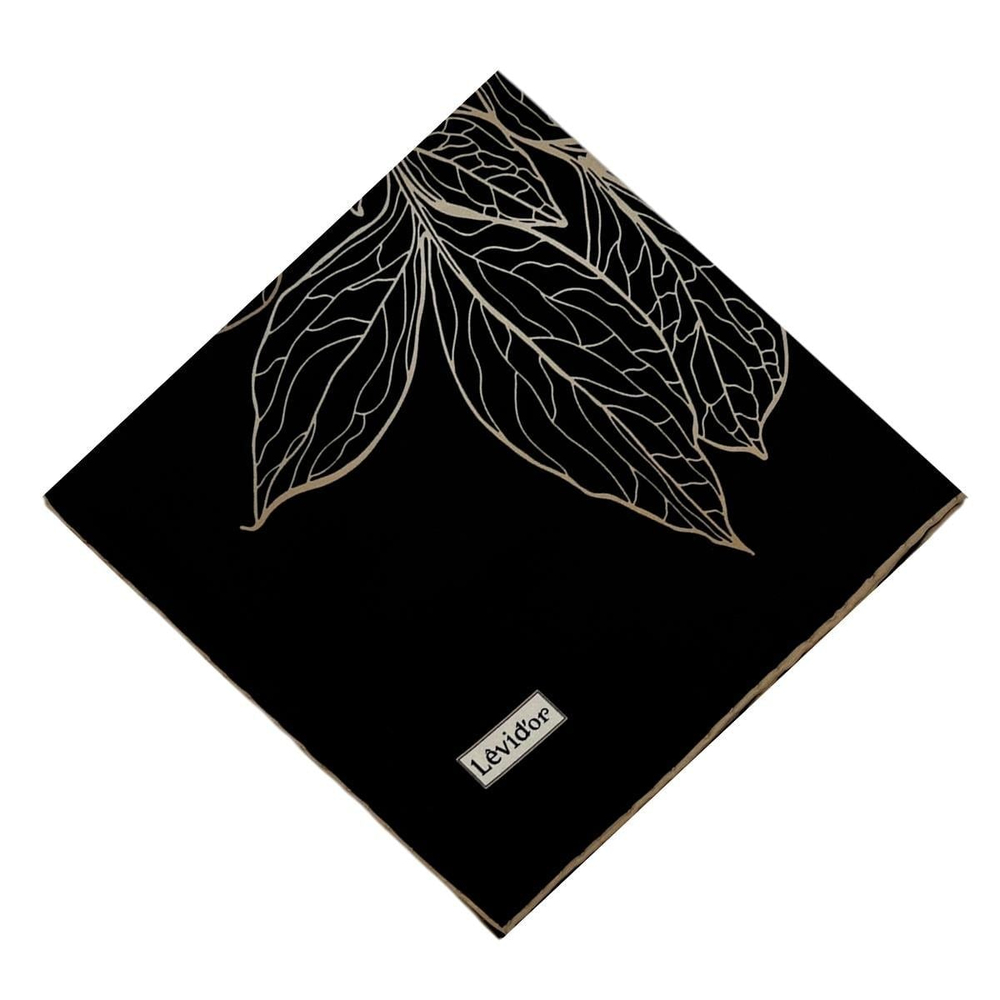 Levidor Twill İpek Eşarp - 2047 - Siyah Vizon