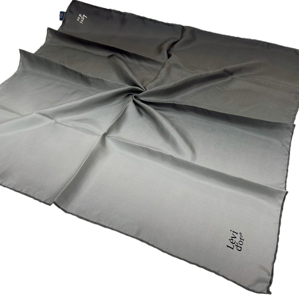 Levidor Twill İpek Eşarp - Degrade - Gri Füme