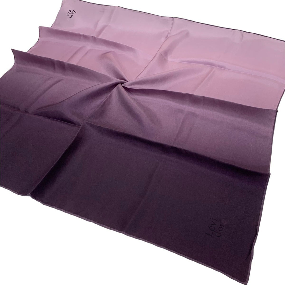 Levidor Twill İpek Eşarp - Degrade - Mor Lila
