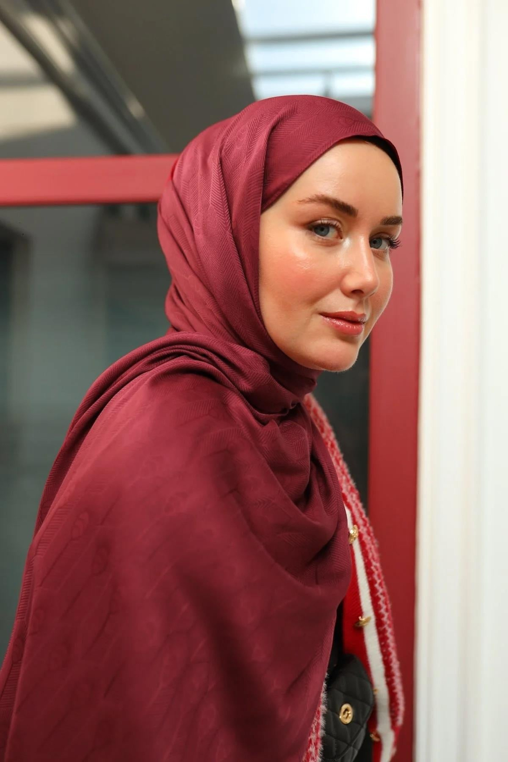 Silk Home Deluxe Şal - 40004-20 Bordo