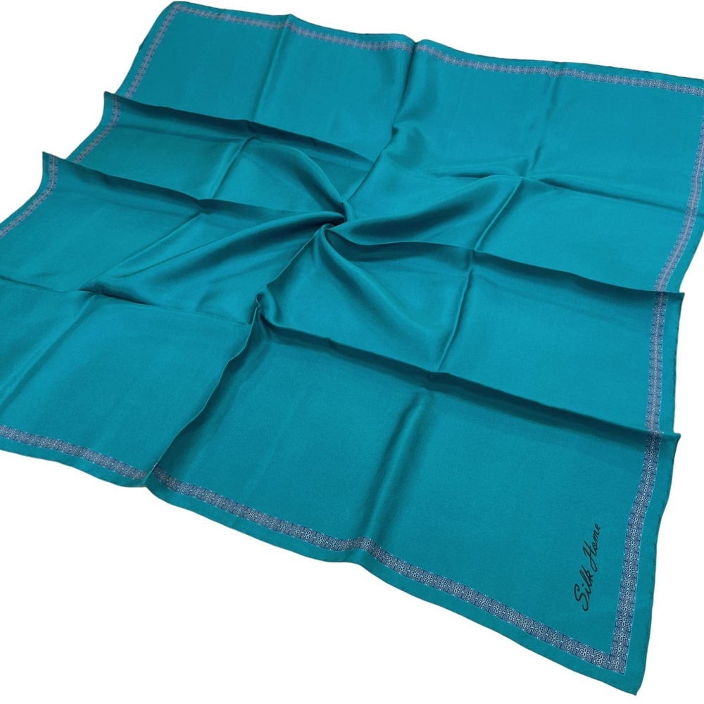 Silk Home Düz Twill İpek Eşarp - Mavi