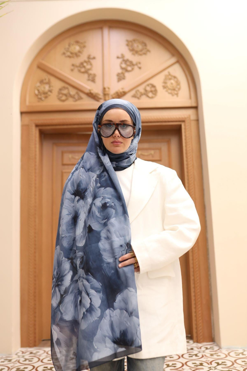 Silk Home Nariya Şal - 90006 - Koyu Lacivert