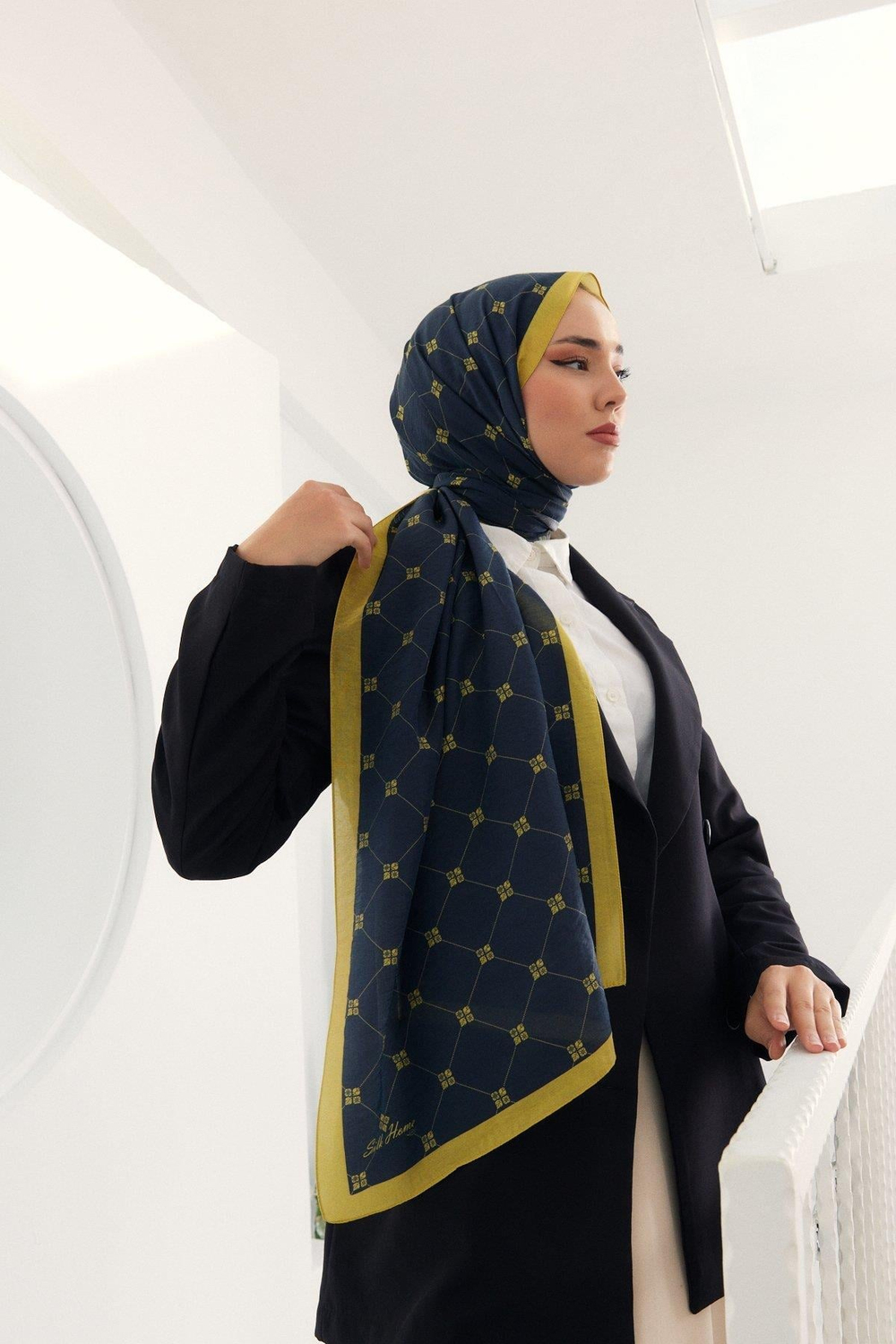 Silk Home Olinda Şal - 49003 - Siyah Sarı