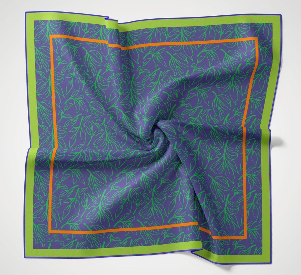 Silk Home Soft Eşarp - 1021 - Mor Yeşil