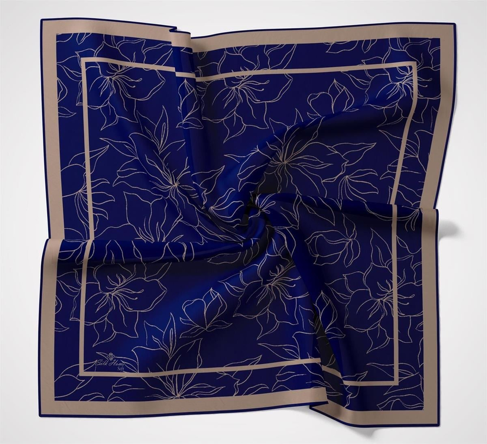 Silk Home Soft Eşarp - Lacivert Vizon