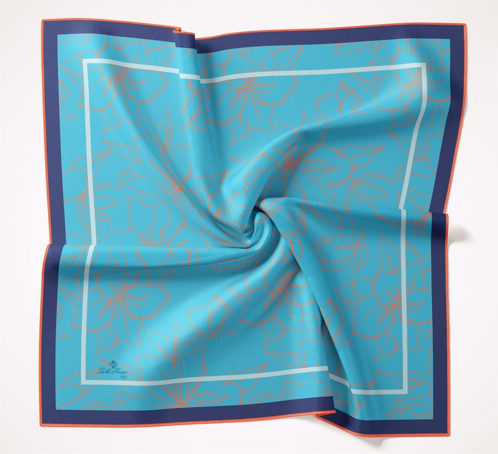Silk Home Soft Eşarp - Mavi