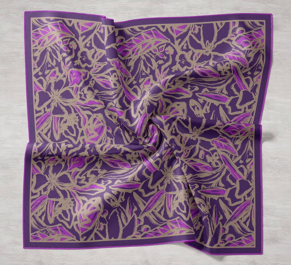 Silk Home Twill İpek Eşarp - 11419-44 Mor Lila