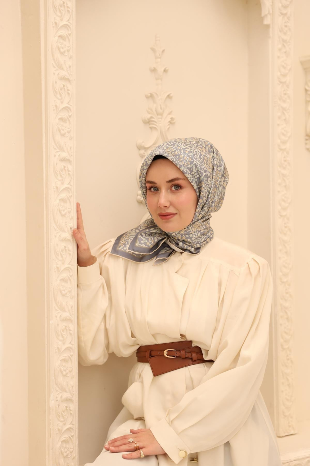 Silk Home Twill İpek Eşarp - 11464-19 Ekru