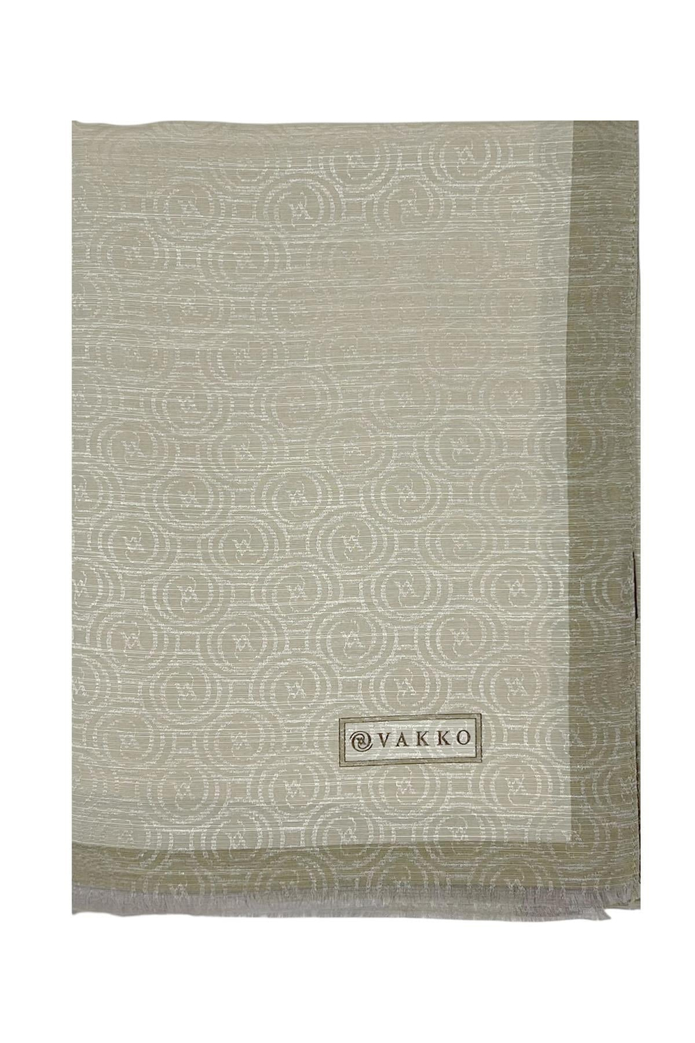 Vakko Pamuk İpek Şal - Helezon Monogram - Taş