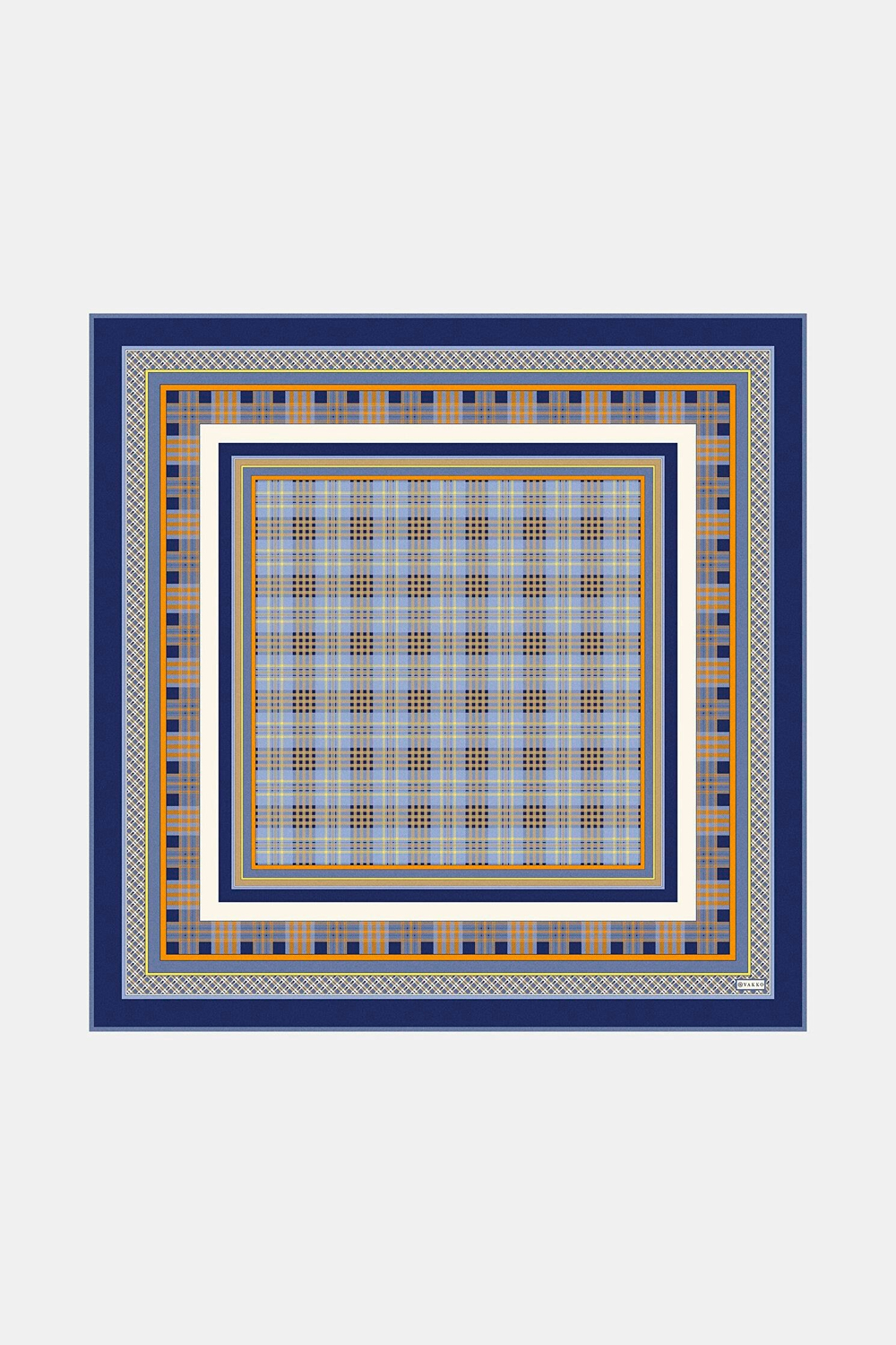 Vakko Twill İpek Eşarp - 2688-53 Lacivert Bej