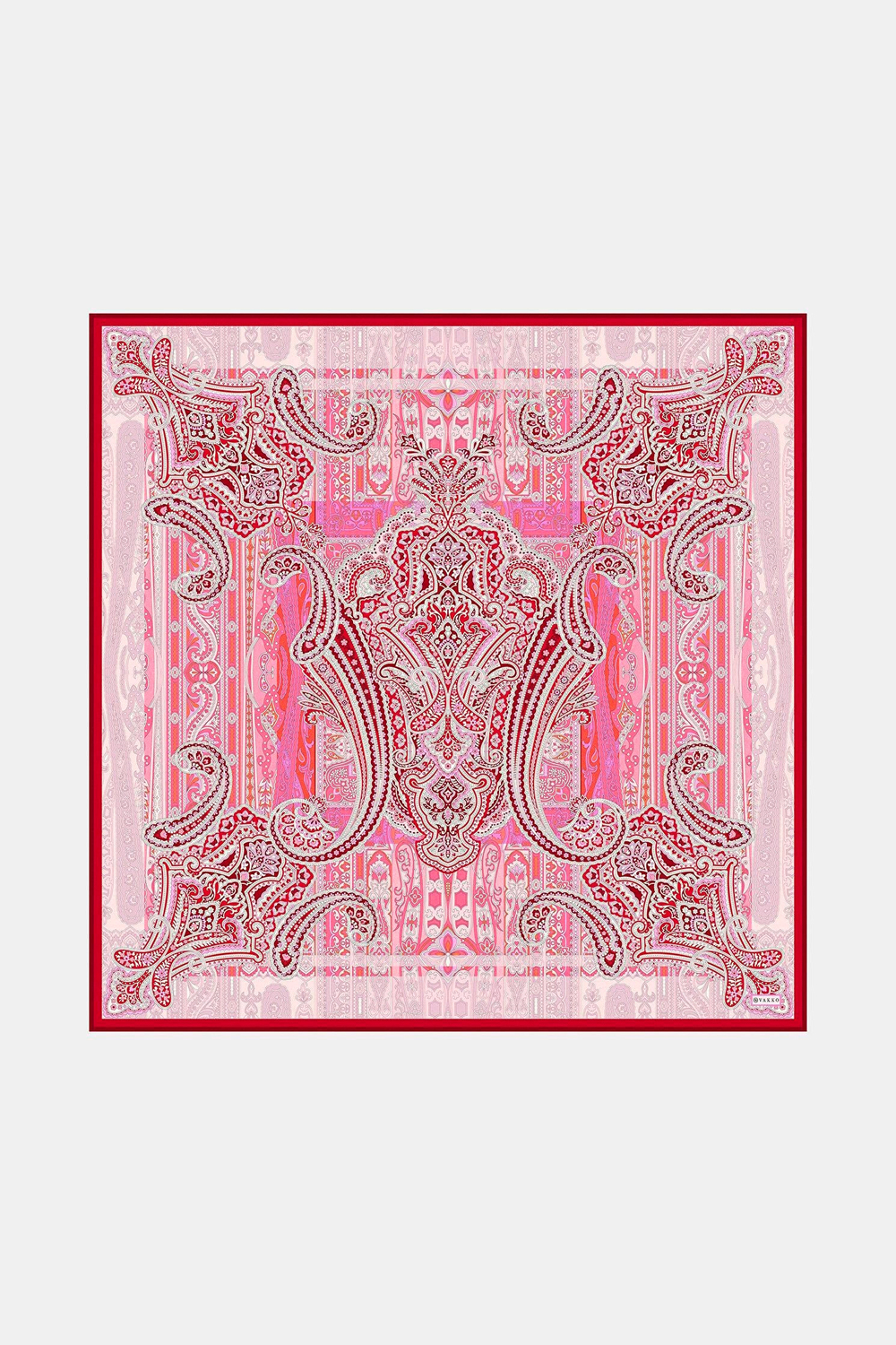 Vakko Twill İpek Eşarp - 2688-72 Kırmızı