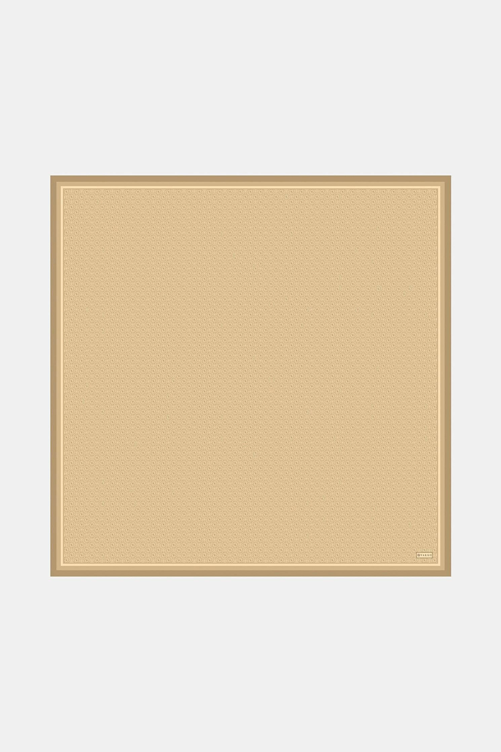 Vakko Twill İpek Eşarp - Yeni Monogram - Gold