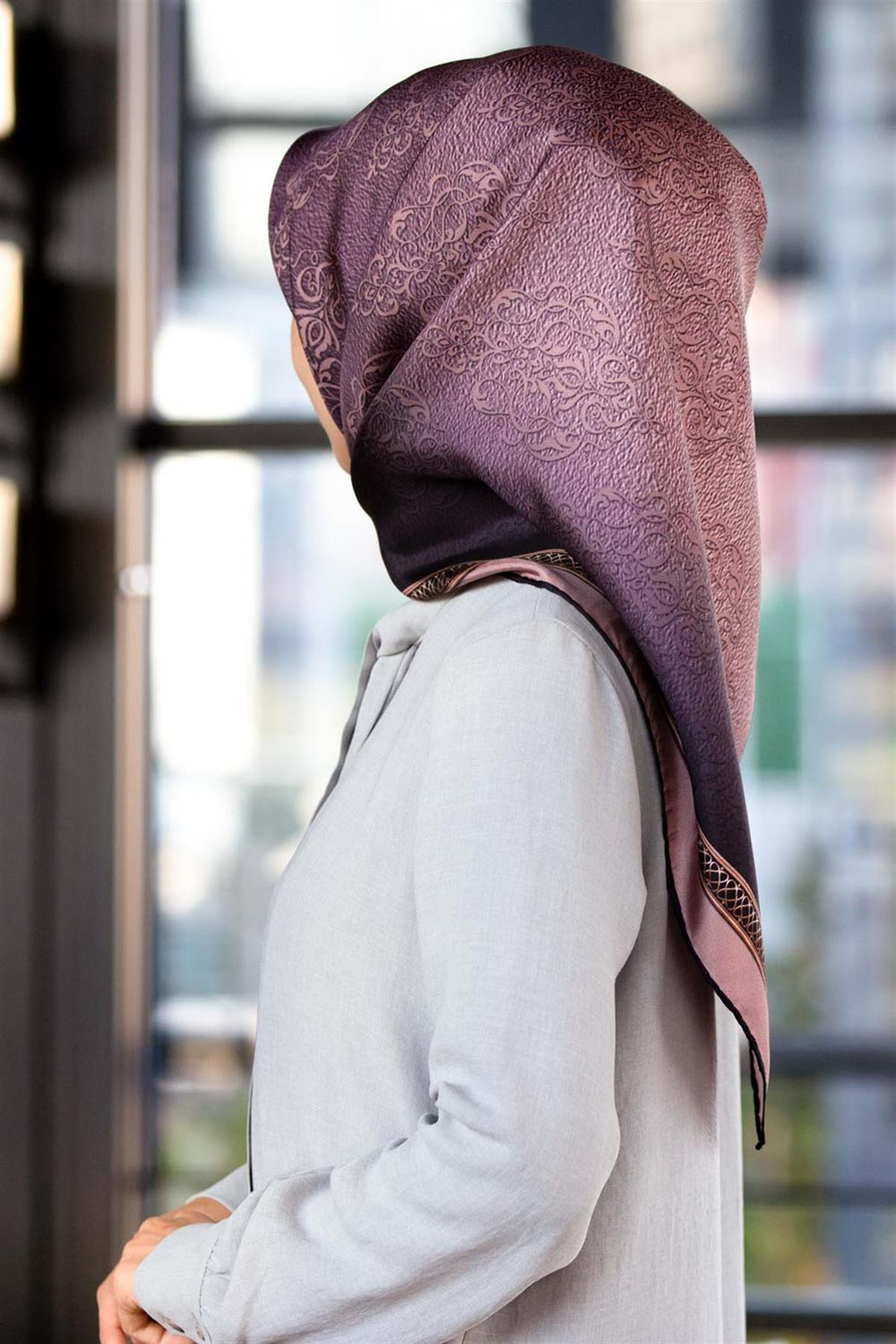 Vissona Twill İpek Eşarp - 10655 - 0019