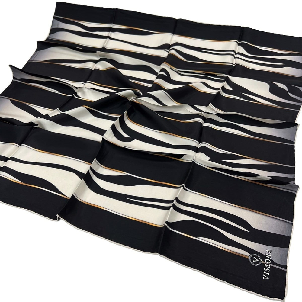 Vissona Twill İpek Eşarp - 17198 - 0001-0003