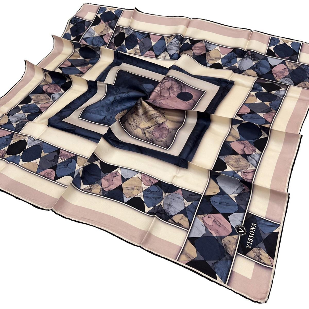 Vissona Twill İpek Eşarp - 17242 - 0031-0019