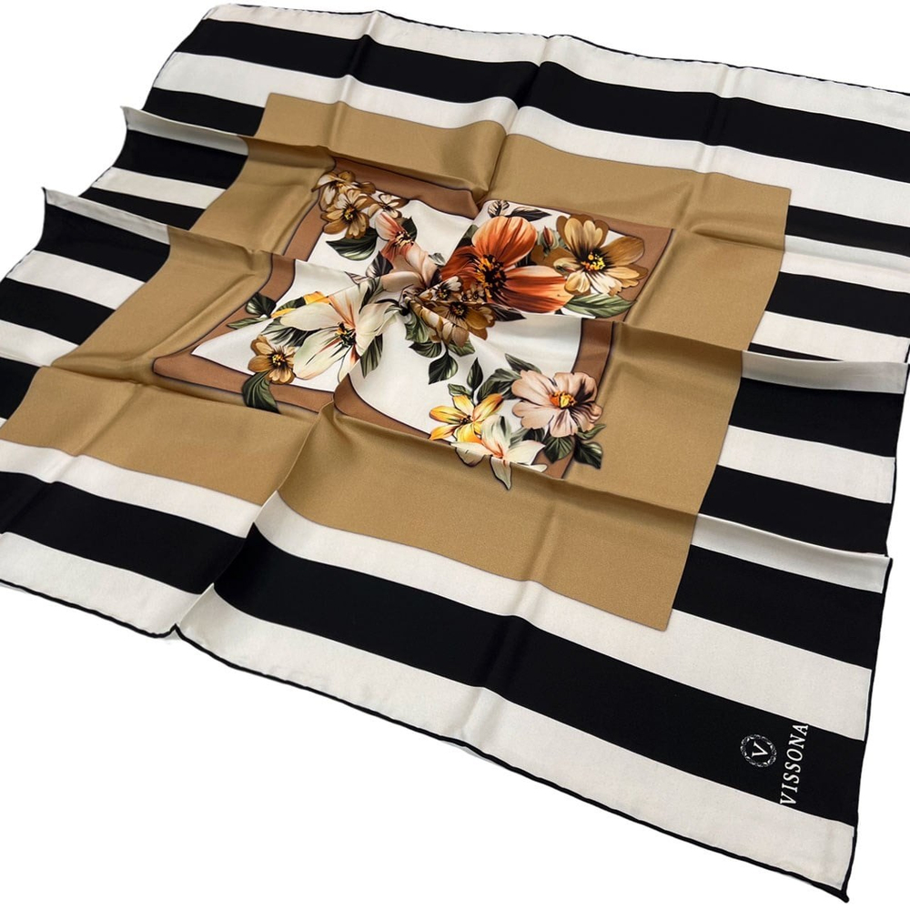 Vissona Twill İpek Eşarp - 17325 - 0004-0001