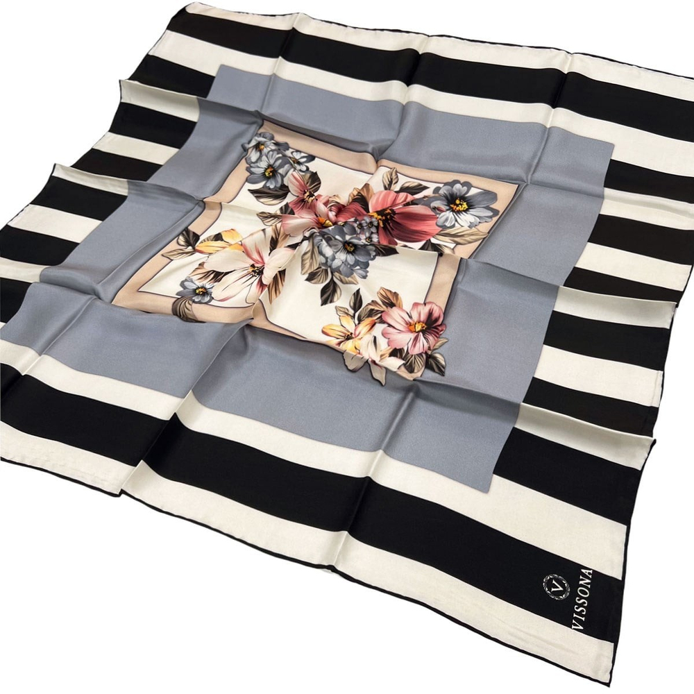 Vissona Twill İpek Eşarp - 17325 - 0028-0001