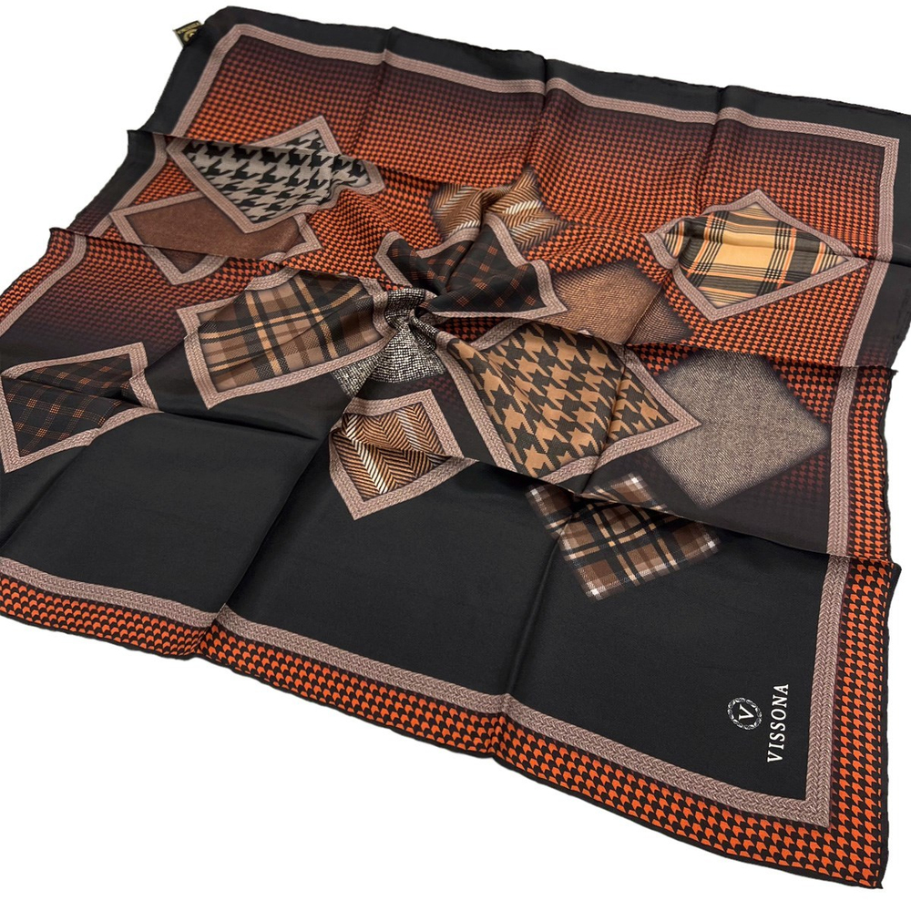 Vissona Twill İpek Eşarp - 17422 - 0014-0001