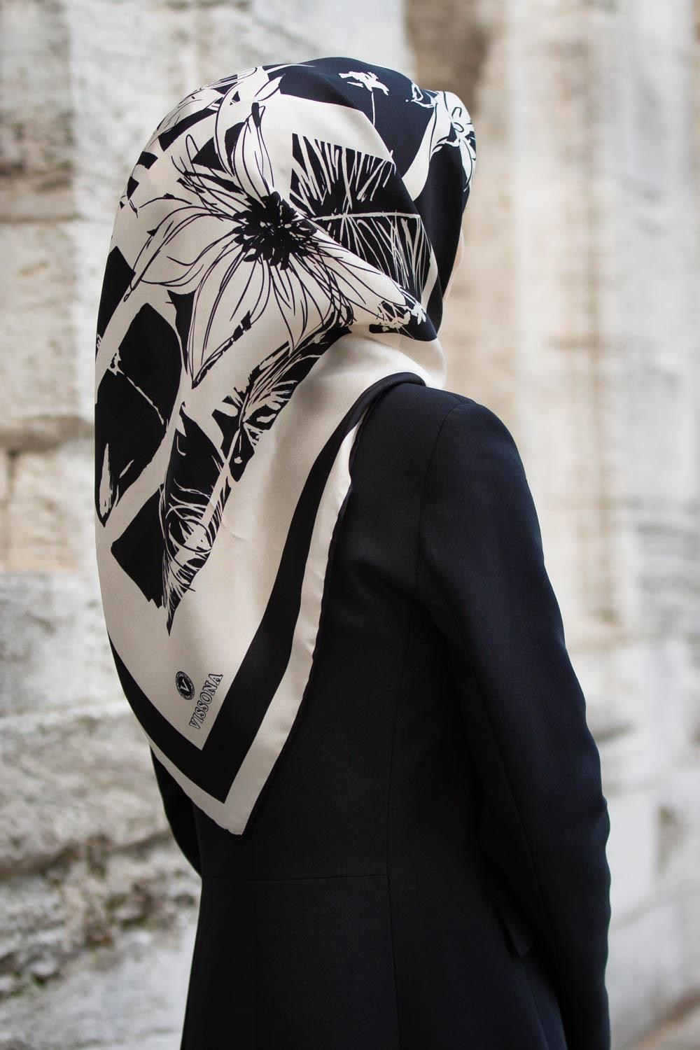 Vissona Twill İpek Eşarp - 51019 - 0003-0001