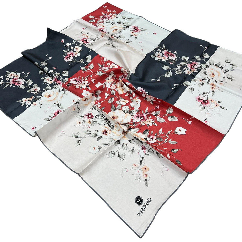 Vissona Twill İpek Eşarp - 6273 - 0003-0016