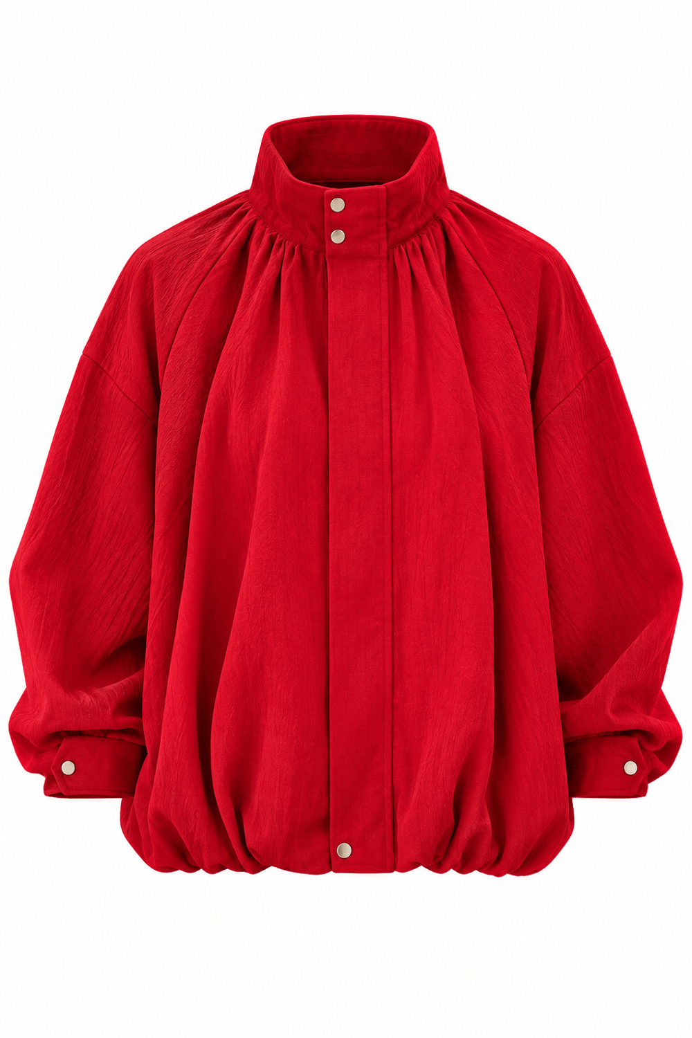 DİK YAKALI REGLAN MONT - KIRMIZI