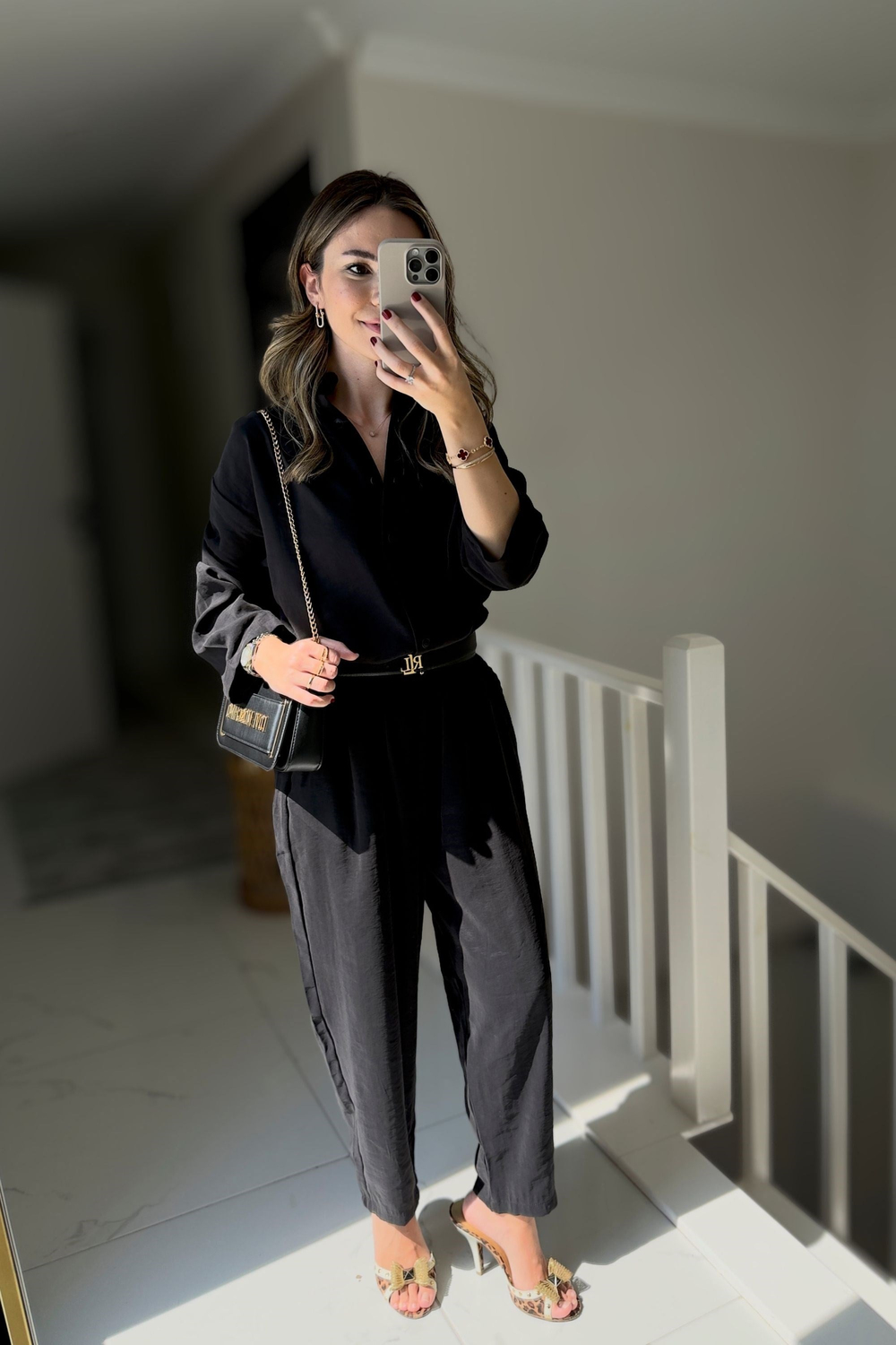 ŞALVAR MODEL TENSEL TAKIM - SİYAH