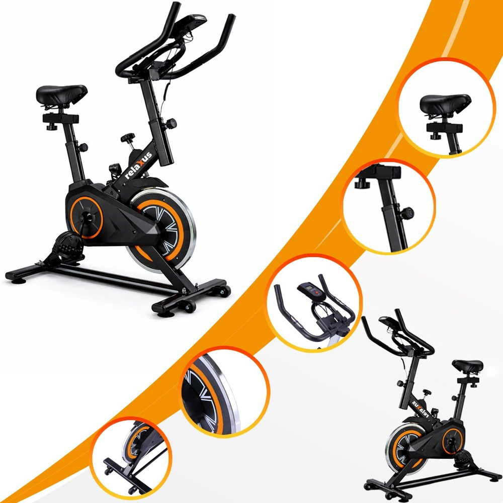 Dikey Ev Fitness Bisikleti LED Ekran Kardiyo Egzersiz Aleti Spinning Bike Nabız Direnç Lastiği Hediy