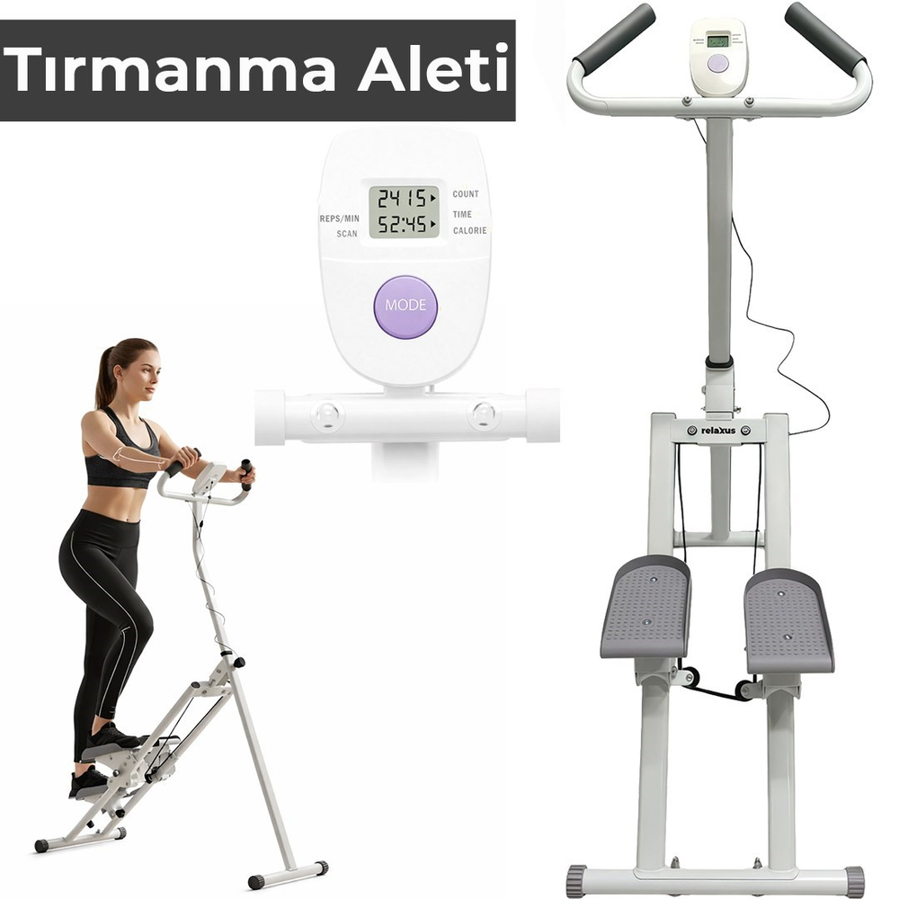 Katlanabilir Dikey Merdiven Tırmanma Basamak Kondisyon Egzersiz Fitness Aleti Direnç Lastiği Hediye