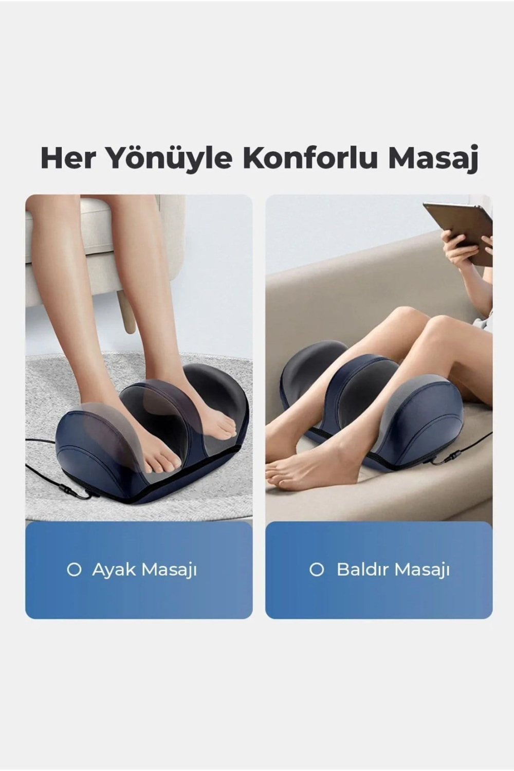 RLX10 Isıtmalı Ayak Ve Bacak Masaj Aleti Ayak Masaj Cihazı 20 Temas Noktalı Antibakteriyel