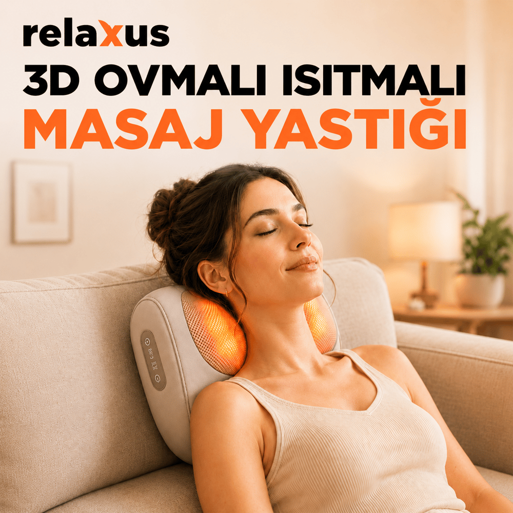 RLX40 Taşınabilir Şişirilebilir Ovmalı Isıtmalı Masaj Yastığı Boyun, Bel ve Sırt Şarjlı Masaj Aleti