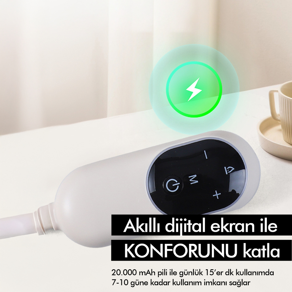 Sıkmalı Ovmalı Isıtmalı Kafa Masaj Cihazı Şarjlı Akıllı Yoğurma Baş ve Göz Masaj Aleti