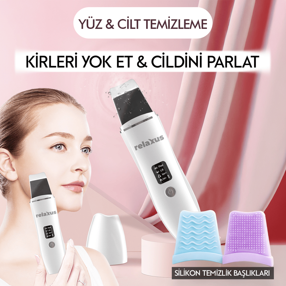 Ultrasonik Yüz Temizleme ve Peeling Cihazı 4 Modlu Derin Bakım Sistemi
