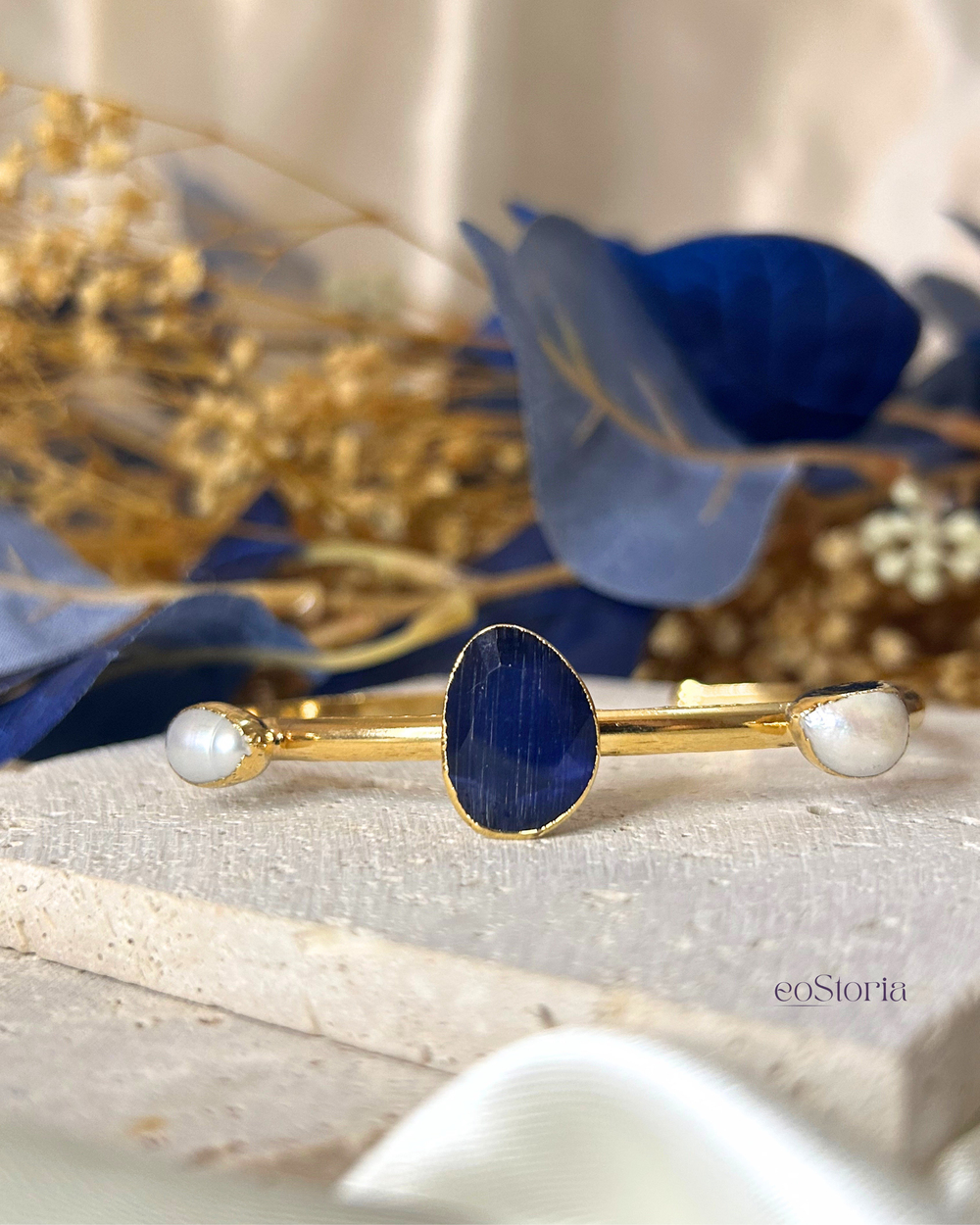 Blue Pearly Bileklik