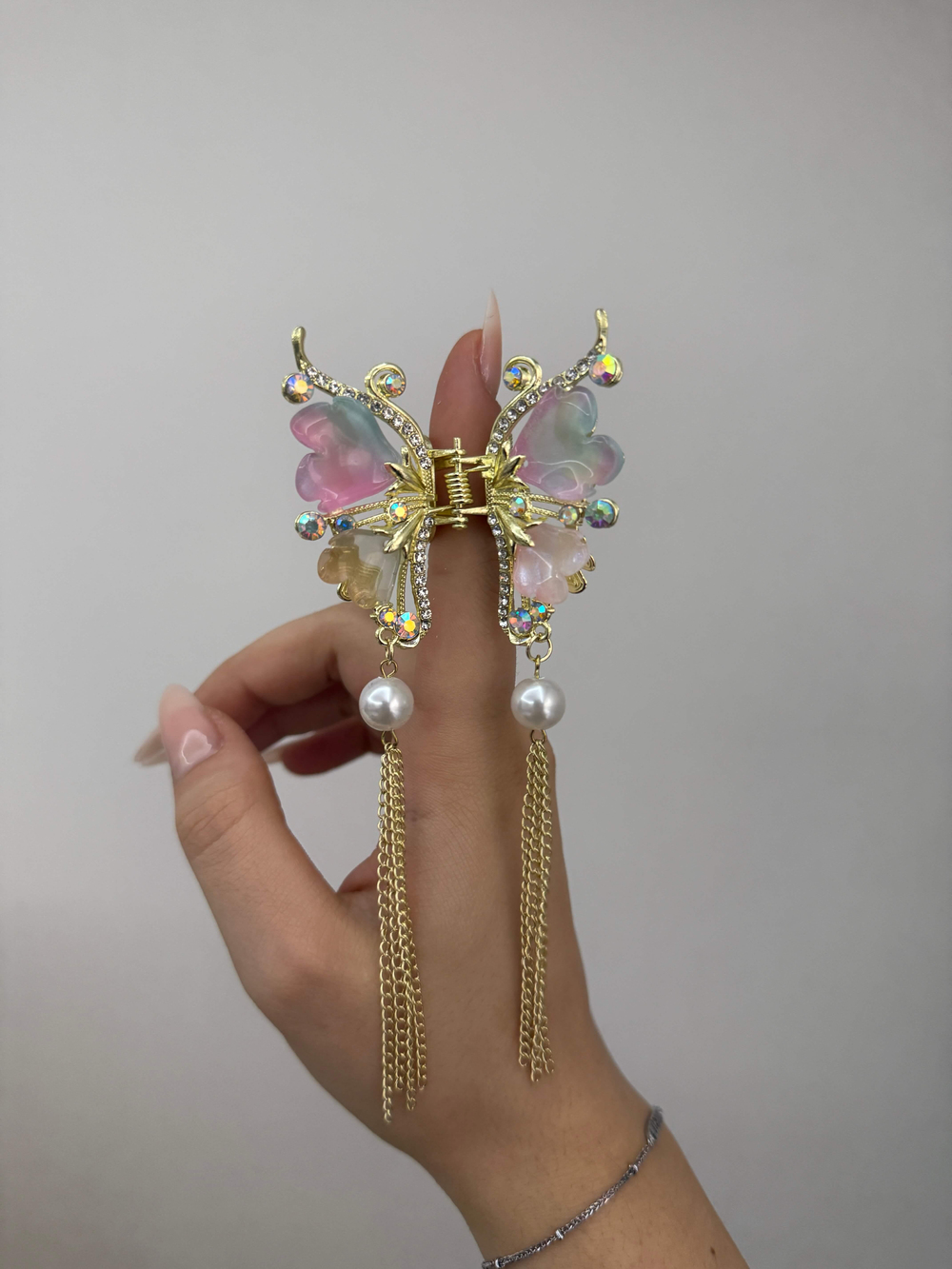 SMALL KELEBEK MODEL TAŞLI SALLANTILI TOKA7